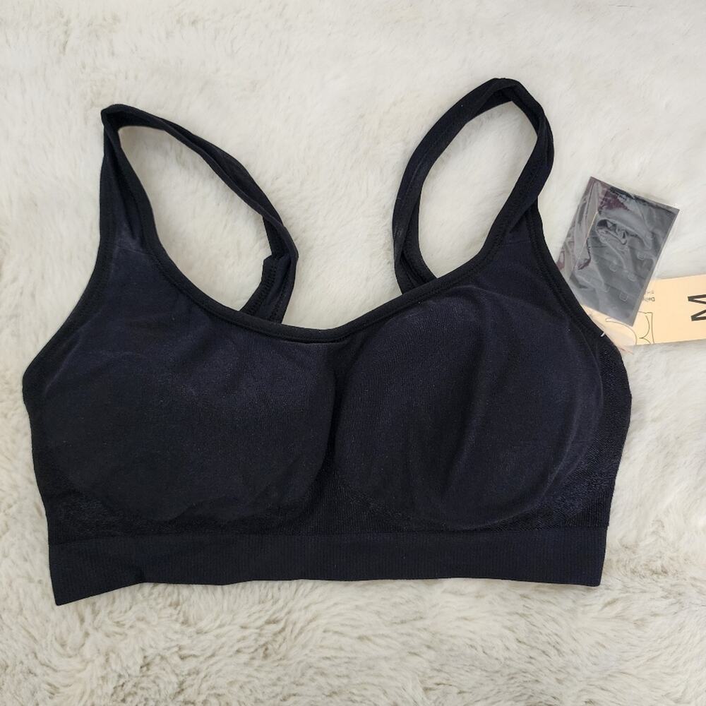 Truekind Daily Comfort Wireless Shaper Bra - Black Seamless Medium - NEW - Picture 5 of 15